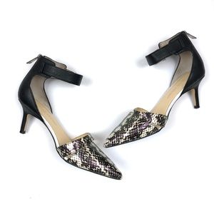 [Ivanka Trump] Nasha Snakeskin Kitten Heels
